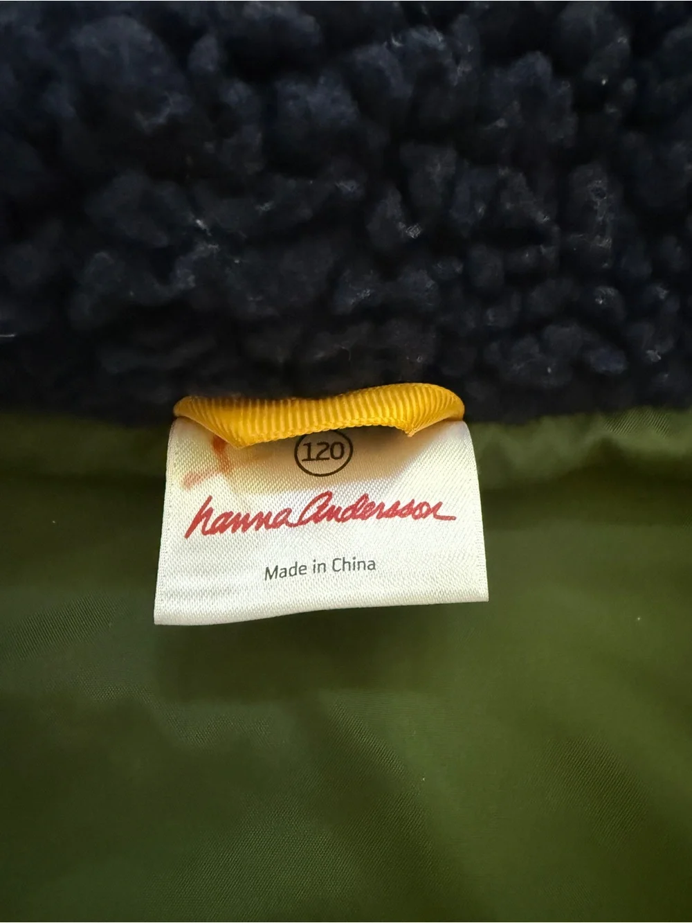 Hanna Andersson Sherpa Fleece Kids Vest Blue Green Utility EU Size 120 US 6-7